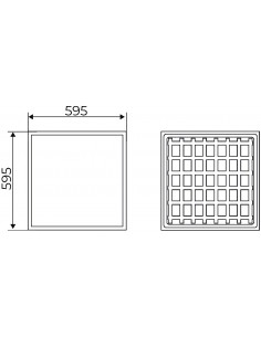 Panneau led Bright 36W 60x60 3000K RAL9016 INTEGRATECH PLB60603630 2