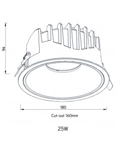 Soft 25W 4000K CRI90 UGR faible blanc non dimmable INTEGRATECH SOFT254 2