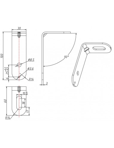 Supports de fixation réglables 60° UBOAT INTEGRATECH UBOATMB