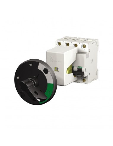 commande rotative frontale C60 et 120 et NC45 et 100 et 125 poignée noire SCHNEIDER 27046