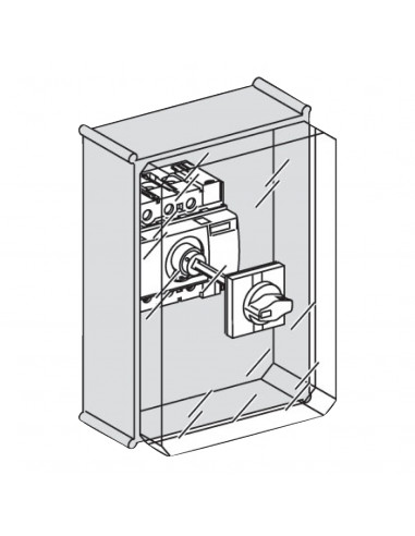 coffret étanche pour Interpact INS40 à 160 poignée rouge plastique SCHNEIDER 28968