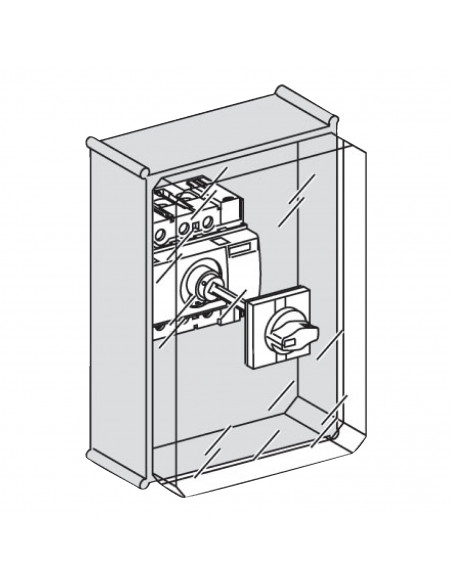 coffret étanche pour Interpact INS40 à 160 poignée rouge plastique SCHNEIDER 28968