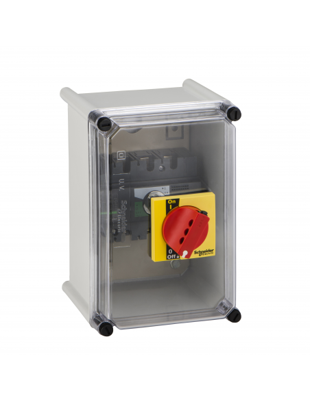 coffret étanche pour Interpact INS40 à 160 poignée rouge plastique SCHNEIDER 28968