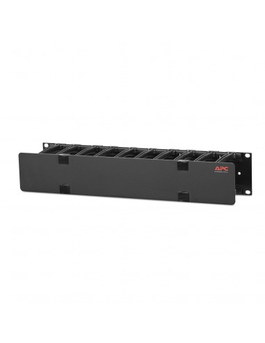 GESTIONNAIRE DE CÂBLES HORIZONTAL 2UX4P PROFONDEUR UN CÔTÉ AVEC CACHE APC SCHNEIDER AR8600A