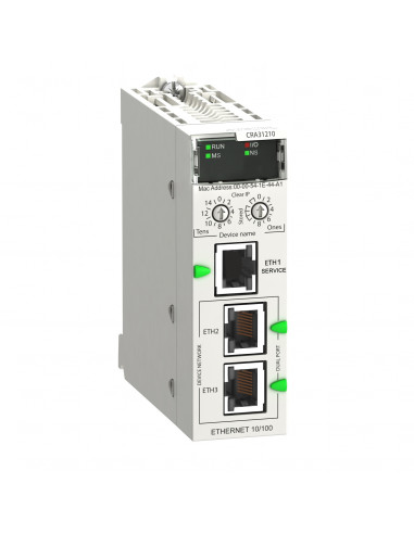 Module de communication pour rack déporté Ethernet RIO M340 SCHNEIDER BMXCRA31210