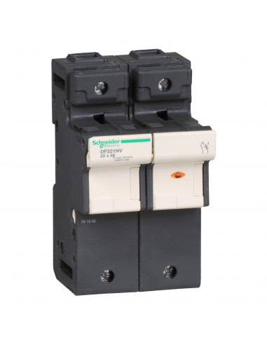 PORTE-FUS 1P-N 125A POUR FUSIBLE 22 X 58 MM VOYANT FUSION FUSIBLE SCHNEIDER DF221NV