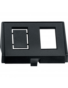 Plaque pour deux connecteurs Modular Jack cat. 3. SCHNEIDER MTN464398