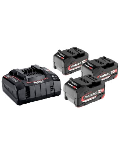 Pack énergie 18 V Pack 4 Batteries 18 volts LIHD + Chargeur duo ultra rapide METABO 685143000