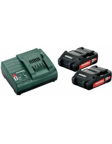 Pack 2 Batteries 18 volts + chargeur rapide METABO 685163000