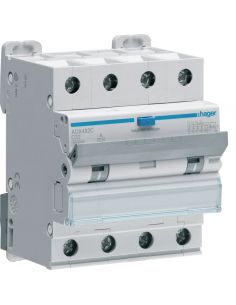 Disjoncteur différentiel 4 Pôles 10kA C 32A 30mA type A HAGER ADX482C