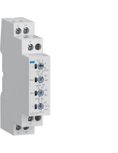 Relais de contrôle courant 1P+N 1 contact inverseur HAGER EUC100