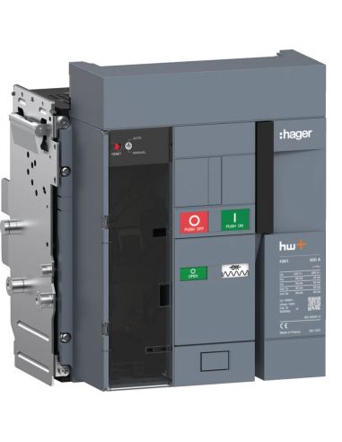 Disjoncteur Ouvert HW1 66kA 800A 3P Débrochable pour TU sentinel HAGER HW1E308DB