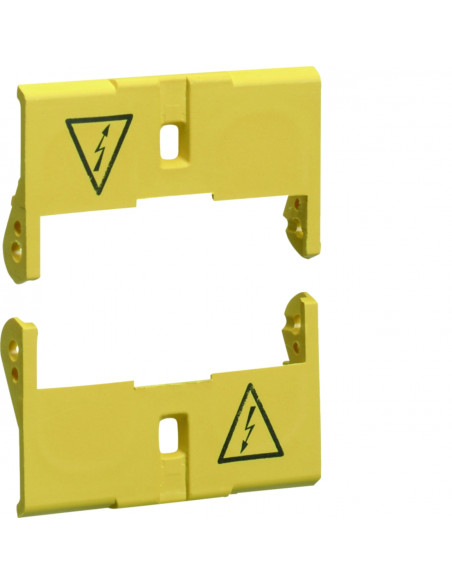 Jeu de 2 cache bornes plombable pour interrupteur différentiel 25 à 63A 2M HAGER CZN005