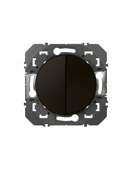 Double interrupteur ou va-et-vient dooxie 10AX 250V~ noir LEGRAND 600202