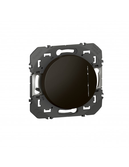 Poussoir simple avec voyant lumineux dooxie 6A 250V~ noir LEGRAND 600216