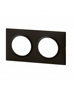 Plaque carrée dooxie 2 postes finition noir LEGRAND 600892 2