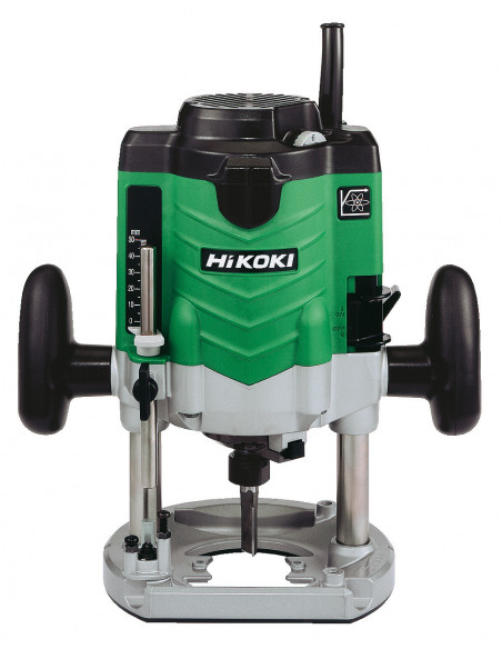 Défonceuse 2000W mandrin 12mm carton vit. à vide 8000-22000tr/mn base diam. 180x70mm HIKOKI M12VEUTZ