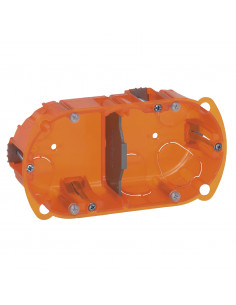 Boîte à encastrer Batibox multi-matériaux 2 postes profondeur 40mm LEGRAND 090502