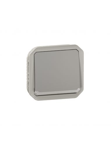 Poussoir NO témoin Plexo composable gris LEGRAND 069533L