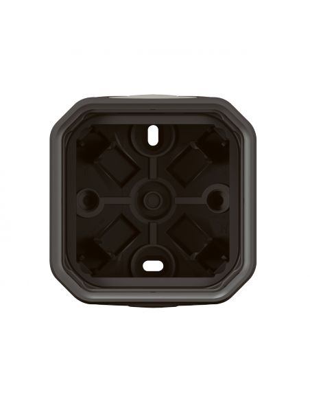 Boîtier saillie étanche Plexo 1 poste avec 2 embouts à membrane et 1 entrée anthracite LEGRAND 069601L