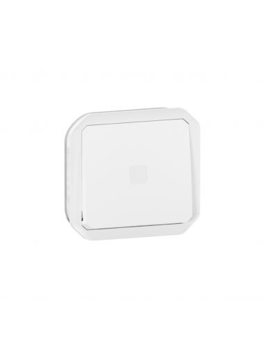Interrupteur temporisé lumineux sans Neutre étanche Plexo 230V IP55 IK05 avec enjoliveur finition blanc LEGRAND 069604L