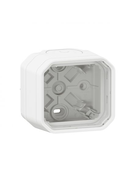 Boîtier saillie 2 embouts à membrane 1 entrée 1 poste Plexo blanc LEGRAND 069689L
