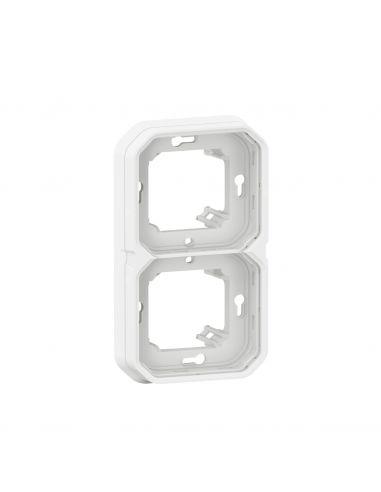 Support plaque encastré 2 postes montage horizontal/vertical Plexo blanc LEGRAND 069694L