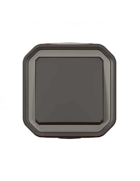 Interrupteur ou va-et-vient 10AX 250V Plexo complet saillie anthracite LEGRAND 069761L