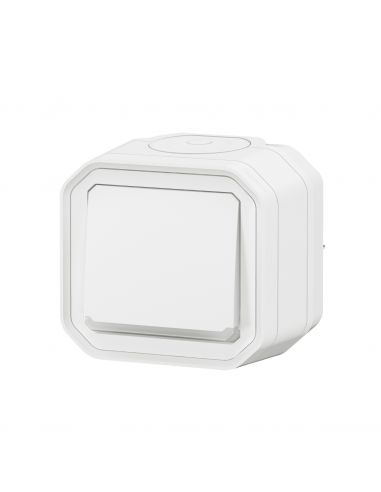 Poussoir NO lumineux Plexo complet saillie blanc LEGRAND 069762L