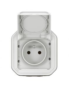 Prise de courant 2P+T Plexo complet saillie blanc LEGRAND 069781L 2