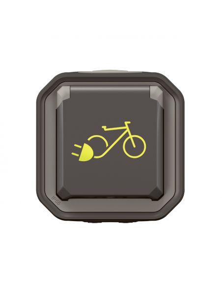 Prise de courant Plexo pour recharge vélo électrique complet saillie anthracite LEGRAND 069787L