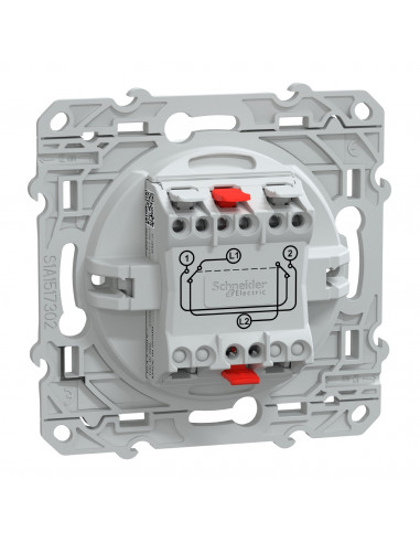 Ovalis Interrupteur Permutateur 10AX Blanc SCHNEIDER S320205