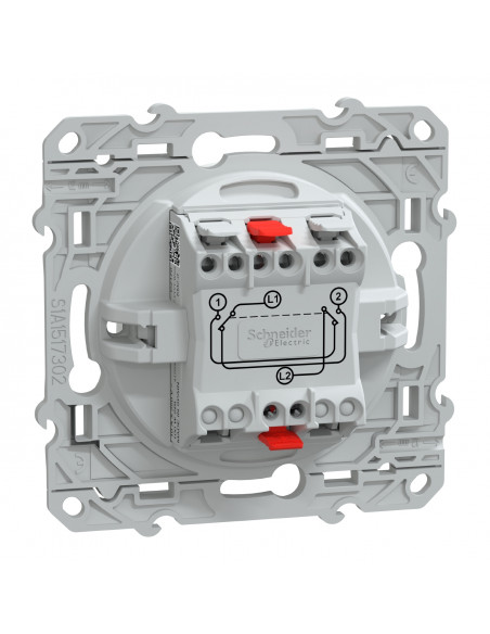 Ovalis Interrupteur Permutateur 10AX Blanc SCHNEIDER S320205