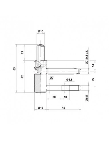 Fiche Exacta 4 broches 16 mm BICHR M/F OTLAV