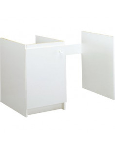 MEUBLE SOUS EVIER 1 PORTE BLANC MODERNA ABCF120D02