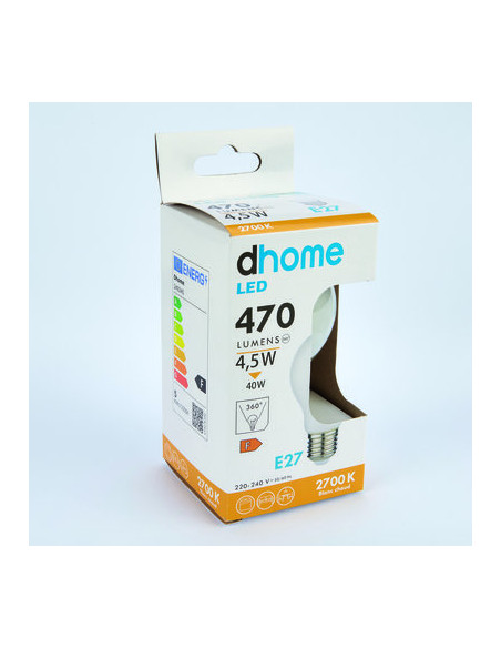 AMPOULE LED C STD OP E27 2700K 470 DHOME A60-5M E27 2700K 470LM