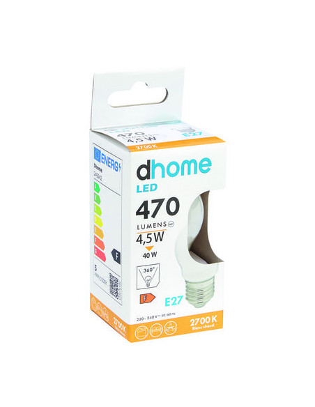 AMPOULE LED C SPH OP E27 2700K 470 DHOME G45-1M SP E27 2700K 470LM