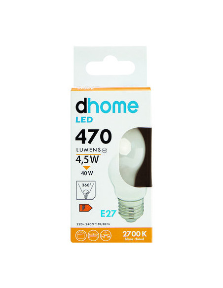 AMPOULE LED C SPH OP E27 2700K 470 DHOME G45-1M SP E27 2700K 470LM