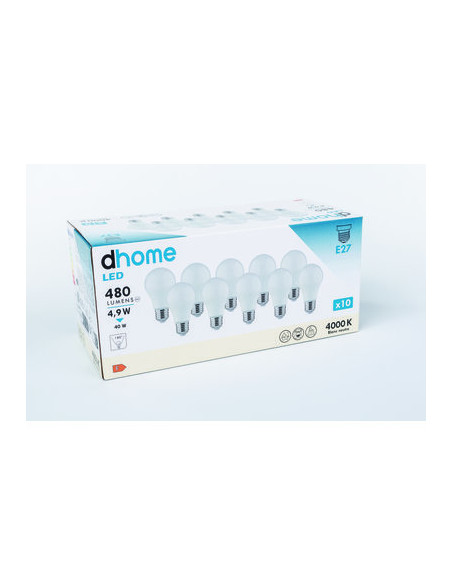 AMPOULE LED C STD E27 4000K 480/10 DHOME A60-8 E27 4000K 470L /10