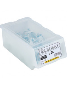 COLLIER D26 ACIER BLANC /50 ING FIXATION A141590 2