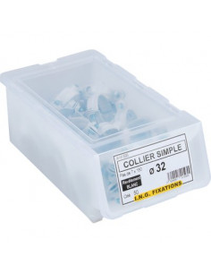 COLLIER D32 ACIER BLANC /50 ING FIXATION A141595 2
