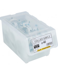 COLLIER D40 ACIER BLANC /50 ING FIXATION A141600 2