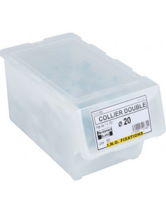 COLLIER DOUBLE D20 ACIER BL/50 ING FIXATION A141660 2