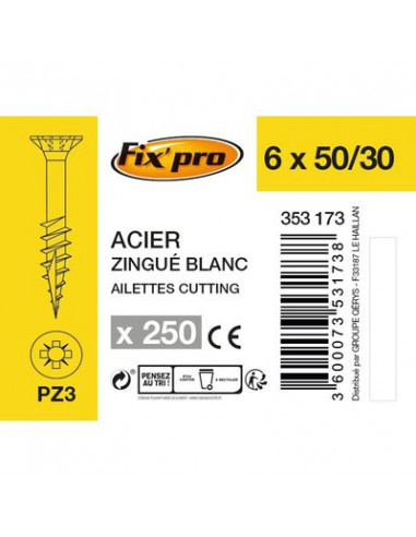 VIS AG.FPTF PZ+ 6,0X50 /250 FIXPRO FPRO151AC6050