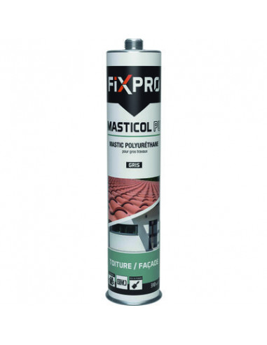 CARTOUCHE MASTICOL PU GRIS /12 FIXPRO