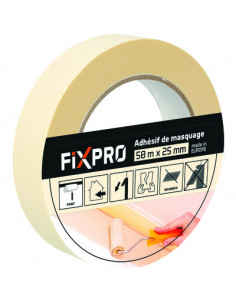 RUB ADHES CREPE BLANC 50MX25MM FIXPRO TMW1 (BLANC) - 50X25 MM