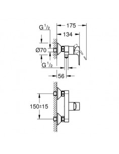 MITIGEUR DOUCHE BAULOOP 2020 GROHE 23633001 2