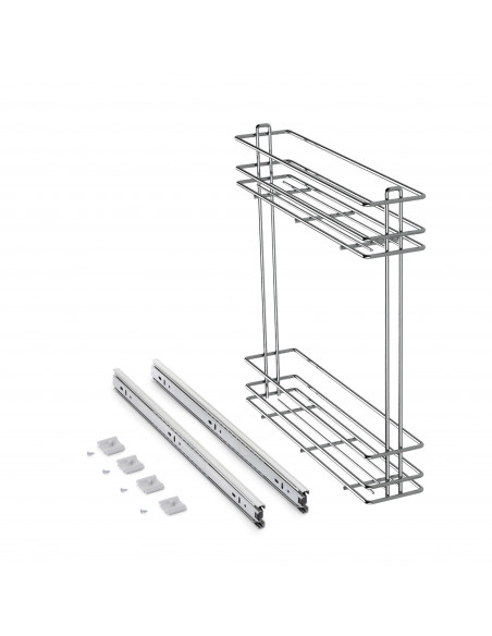 Porte-bouteilles extractible SupraMax 150 Chromé Acier EMUCA 8380911