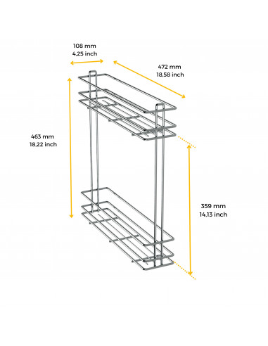 Porte-bouteilles extractible SupraMax 150 Chromé Acier EMUCA 8380911