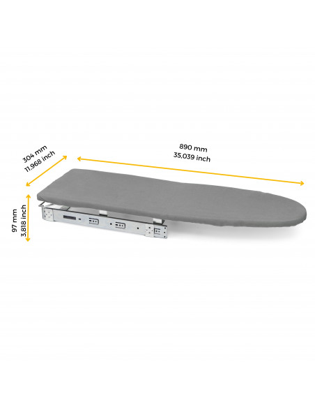 Planche à repasser pliable Iron 2 pour meuble Acier et Bois EMUCA 8089020